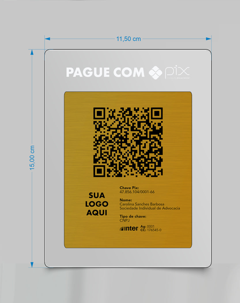 Placa PIX em Acrílico