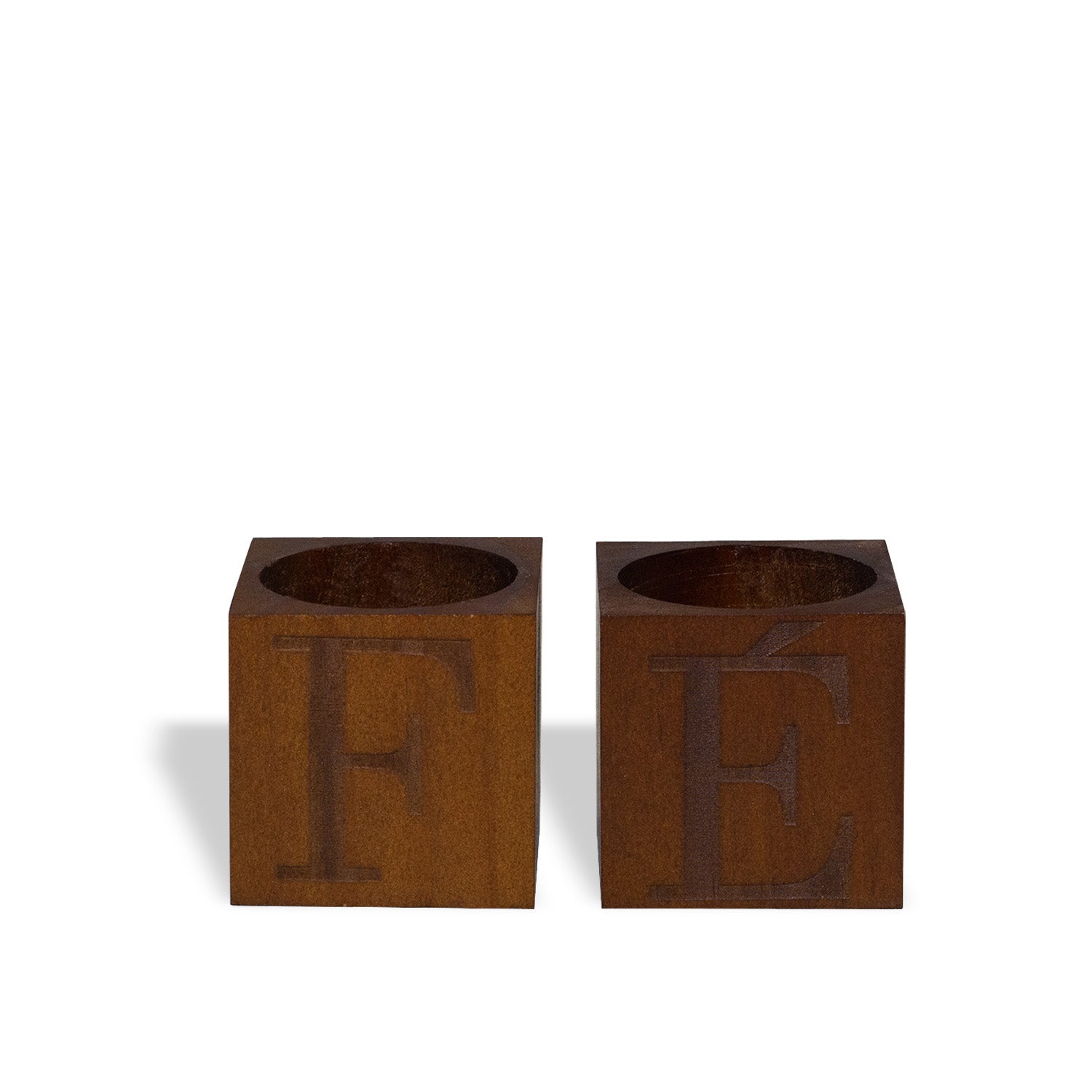 Cachepot para Suculentas 2 Vasos com palavra Fé