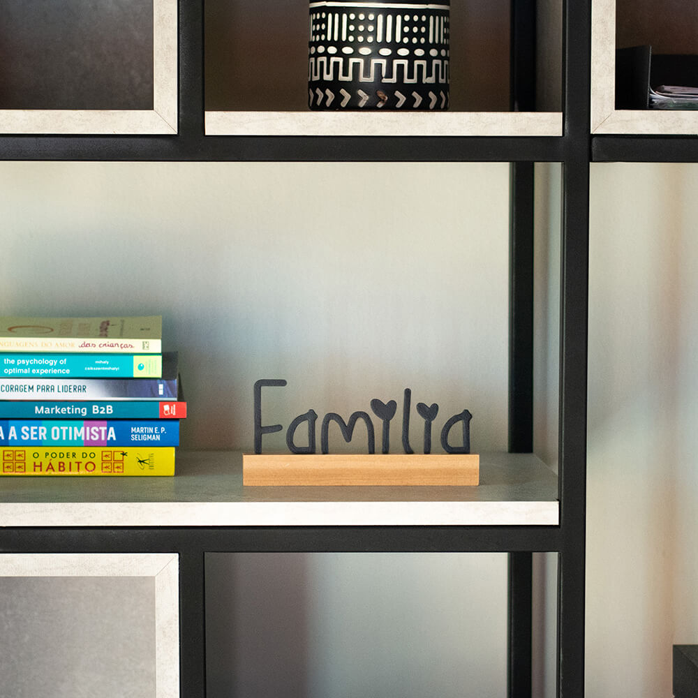 Letras Decorativas Família - Cor Preta