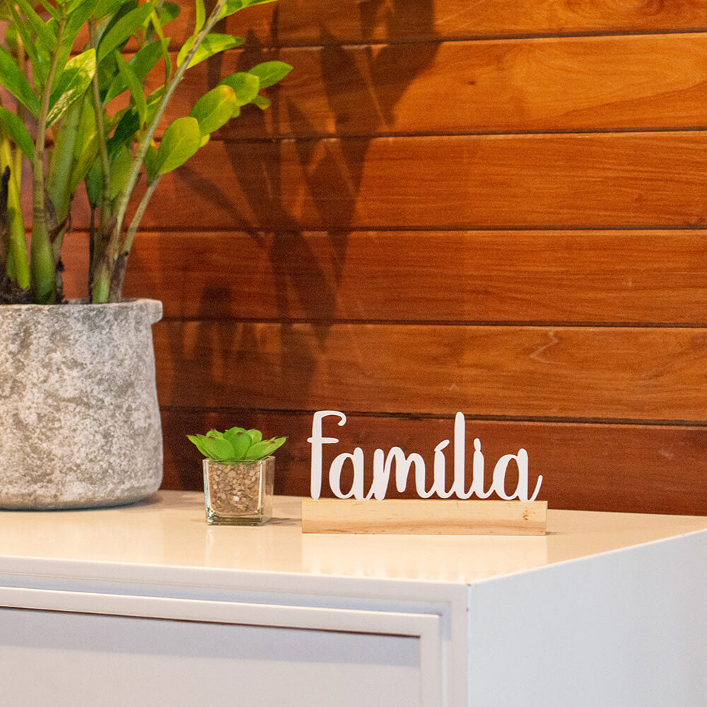 Letras Decorativas Família - Cor Branca