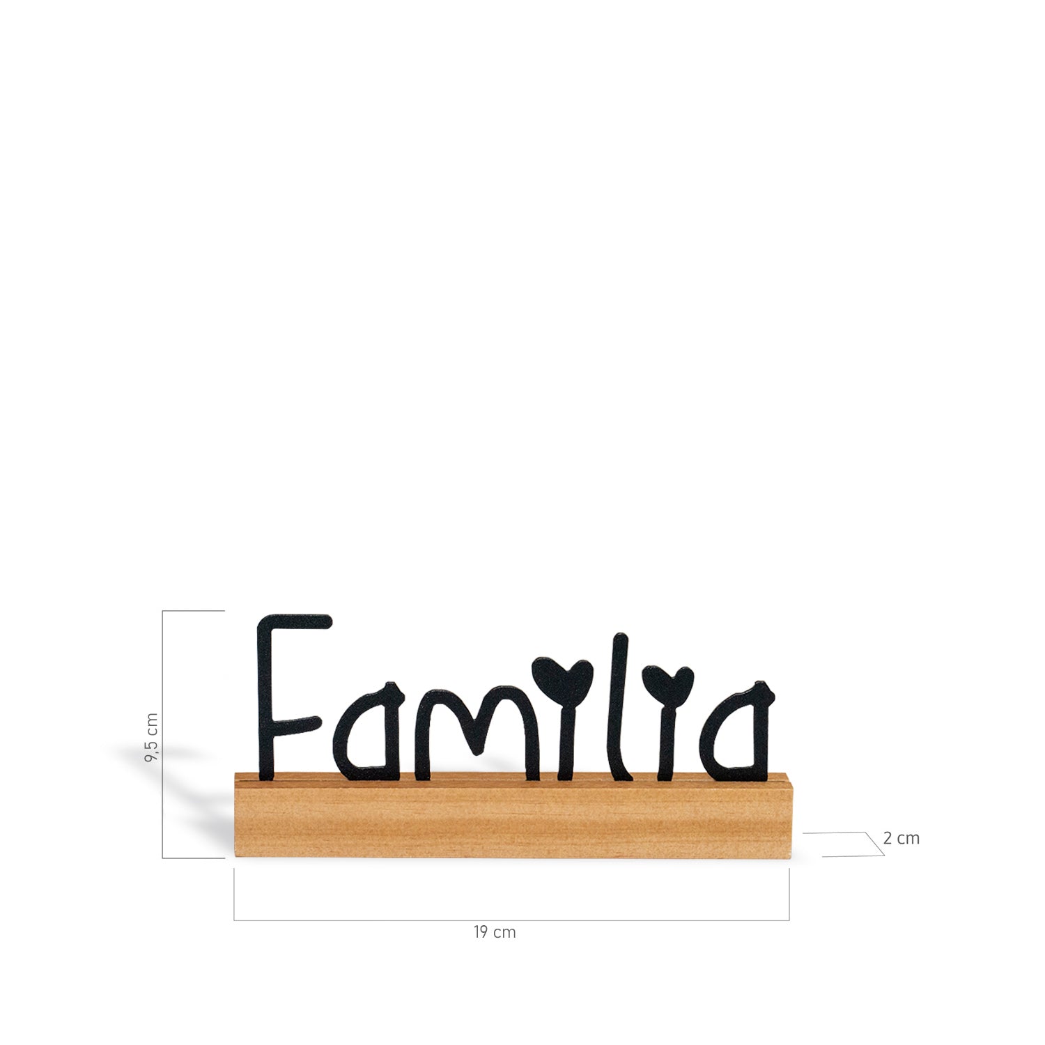 Letras Decorativas Família - Cor Preta