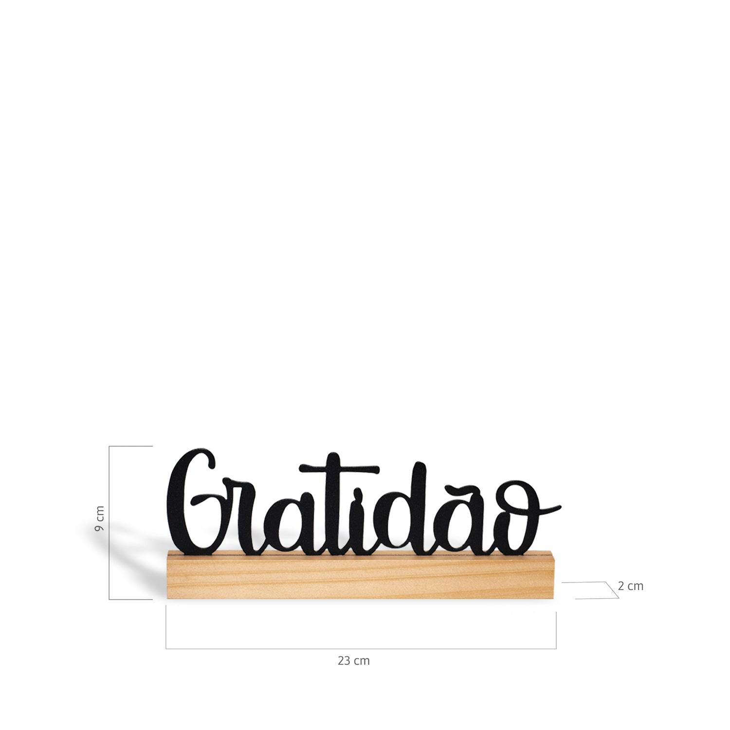Letras Decorativas Gratidão - Cor Preta
