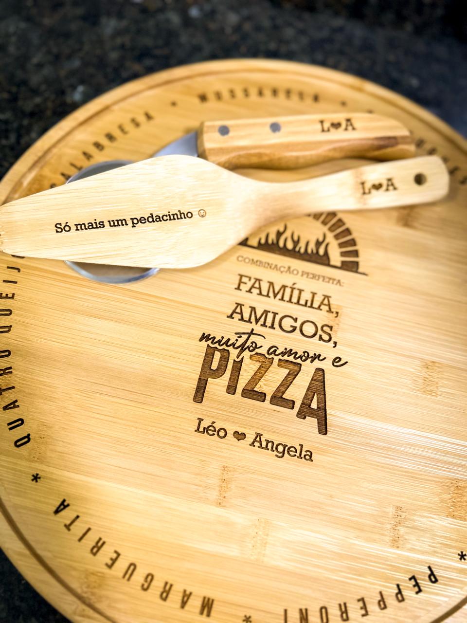 Kit Pizza com 3 peças em Bambu Napoli