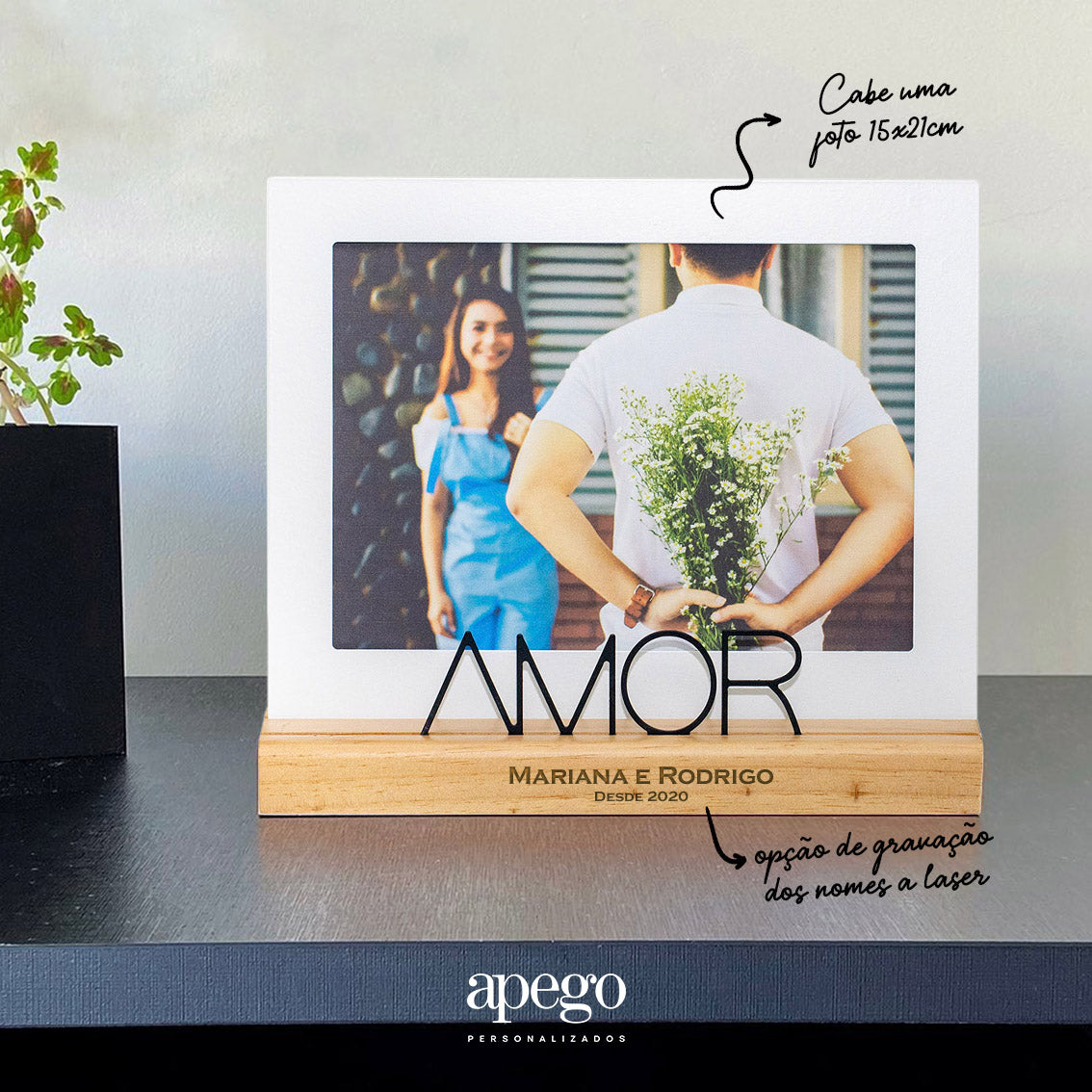 Porta Retrato 15x21cm Amor