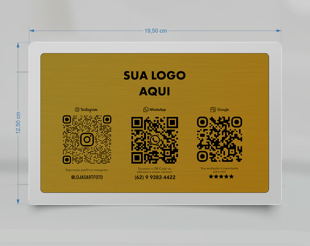Placa em Acrílico com QR Code