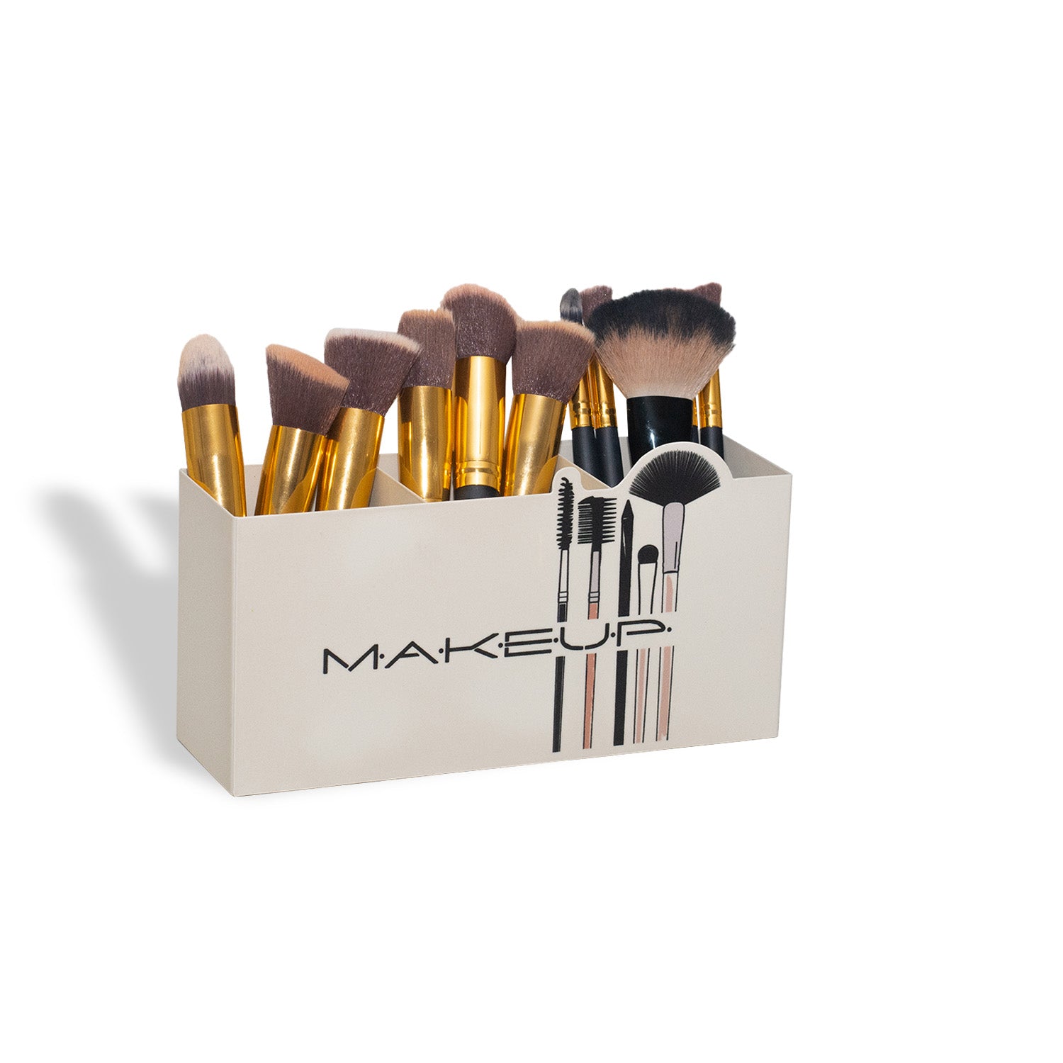Porta Maquiagem Trio Pincéis Makeup