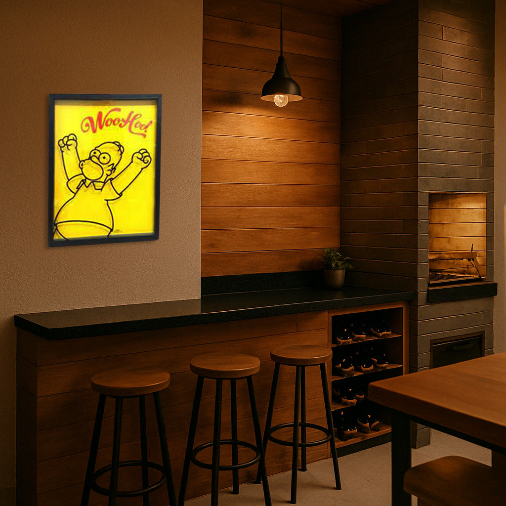 Quadro Porta Tampinhas Homer Woohoo