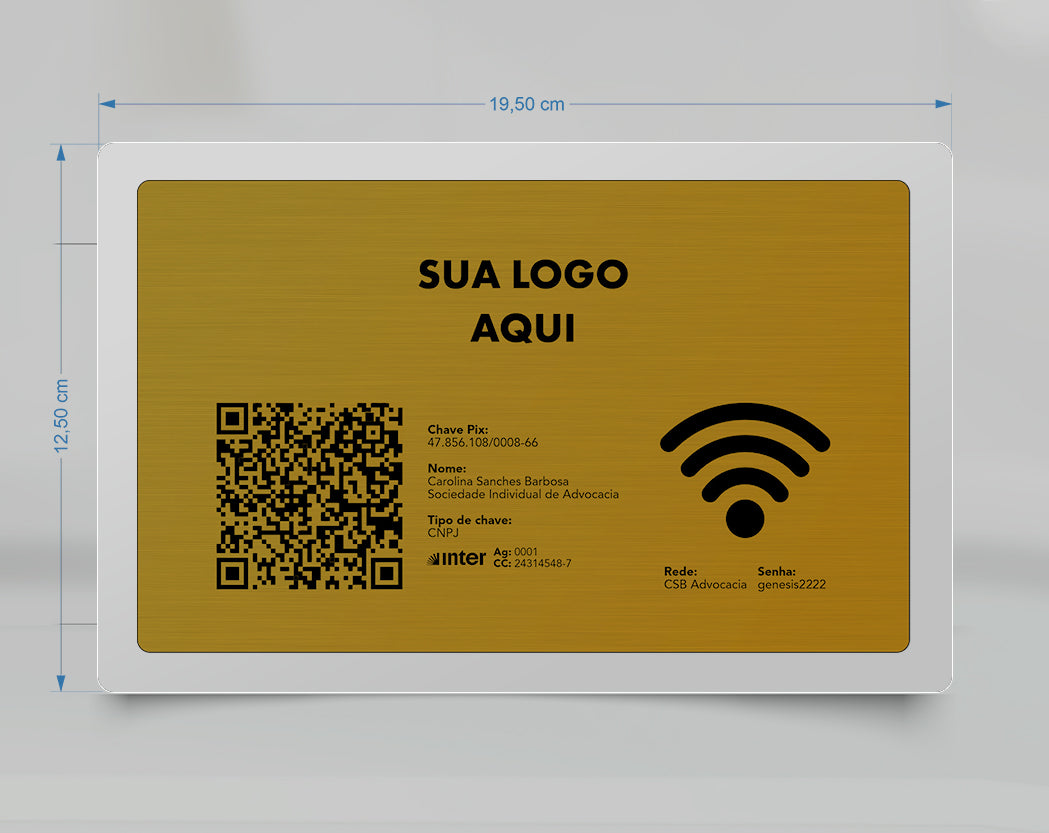 Placa em Acrílico com QR Code