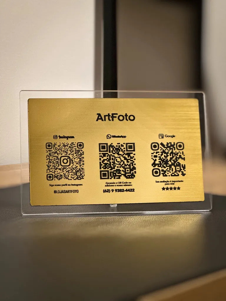 Placa em Acrílico com QR Code